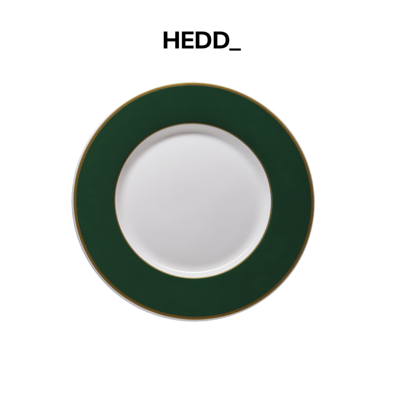 Блюдце Striche Verdi e Oro
