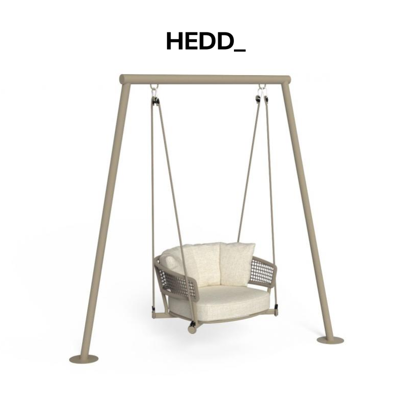 Кресло-качалка Moon//Alu Swing Armchair
