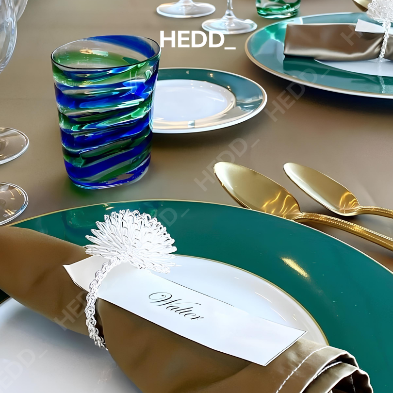Тарелка Striche Verdi e Oro