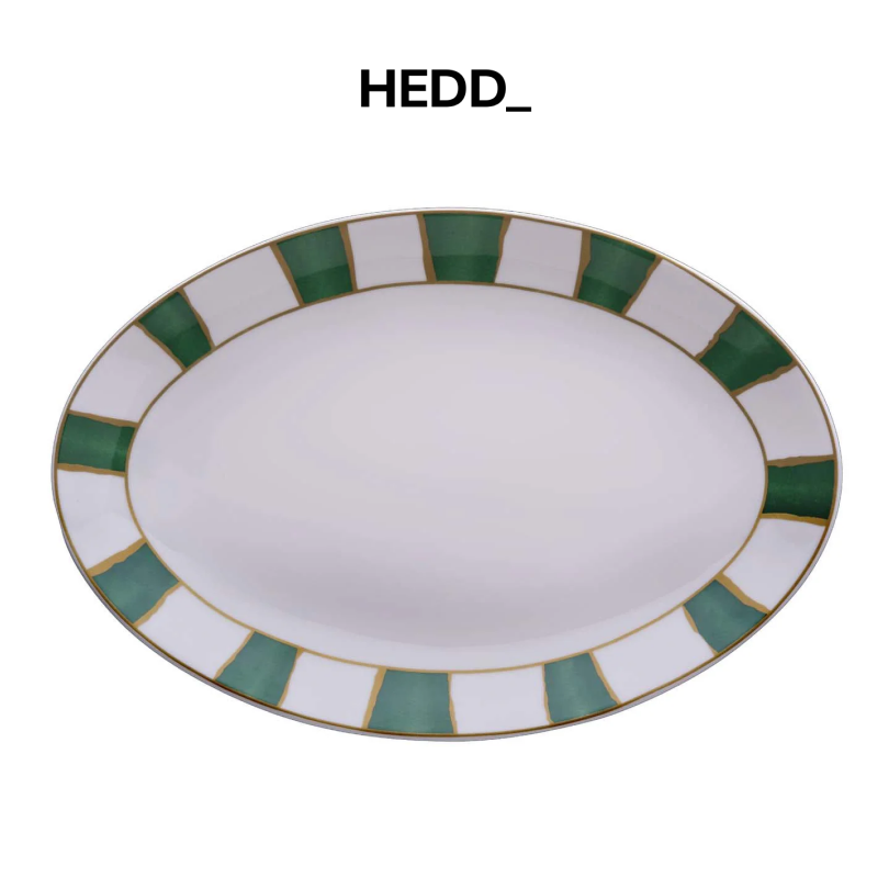 Блюдо Striche Verdi e Oro