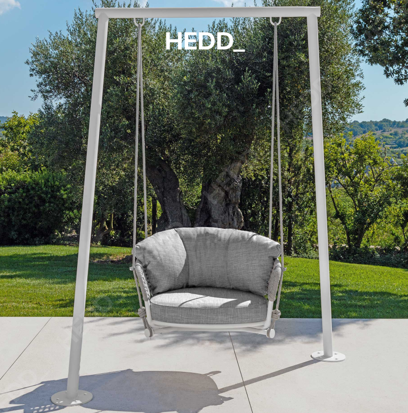 Кресло-качалка Moon//Alu Swing Armchair