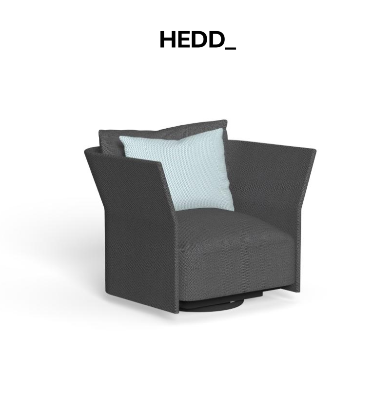 Кресло Cliff Swivel Lounge Armchair Backrest Fabric