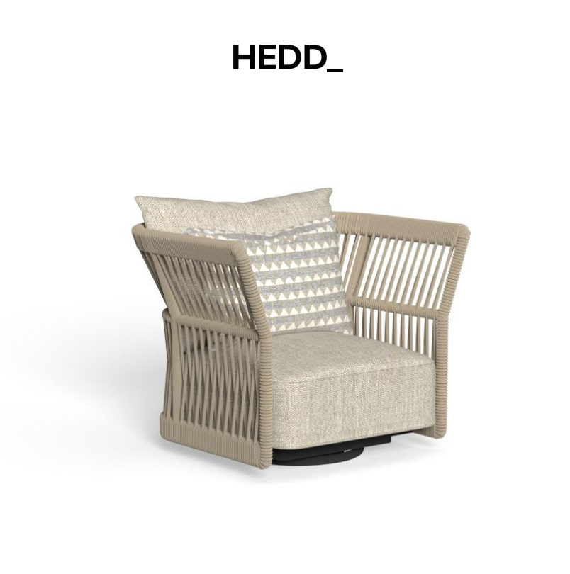 Кресло Cliff Swivel lounge Armchair Backrest Rope