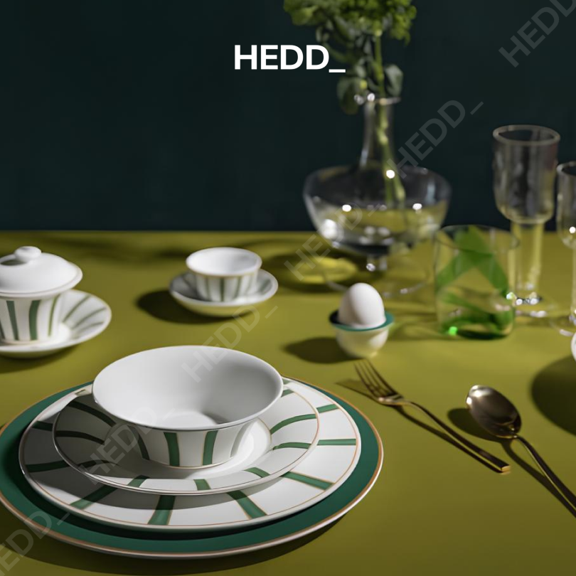 Блюдо Striche Verdi e Oro