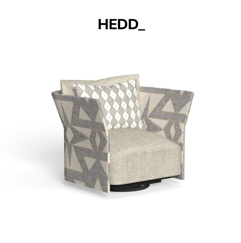 Кресло Cliff Swivel Lounge Armchair Backrest Fabric