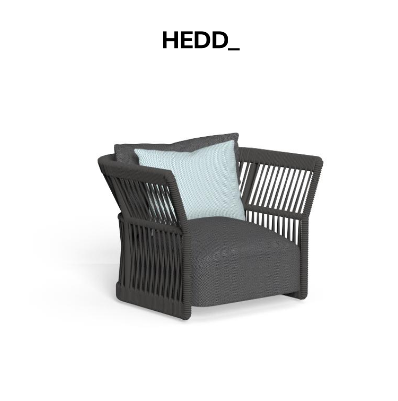 Кресло Cliff Lounge Armchair Backrest Rope