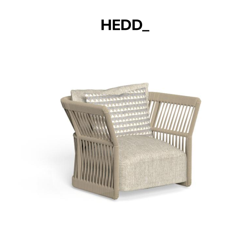 Кресло Cliff Lounge Armchair Backrest Rope
