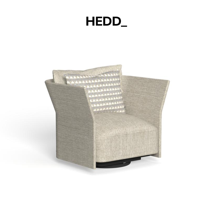 Кресло Cliff Swivel Lounge Armchair Backrest Fabric